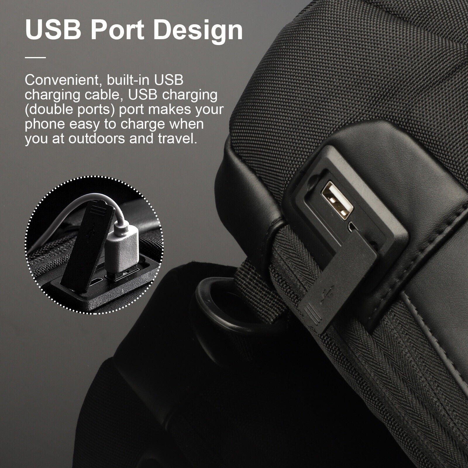 Multifunction Crossbody, Anti-theft ,USB backpack