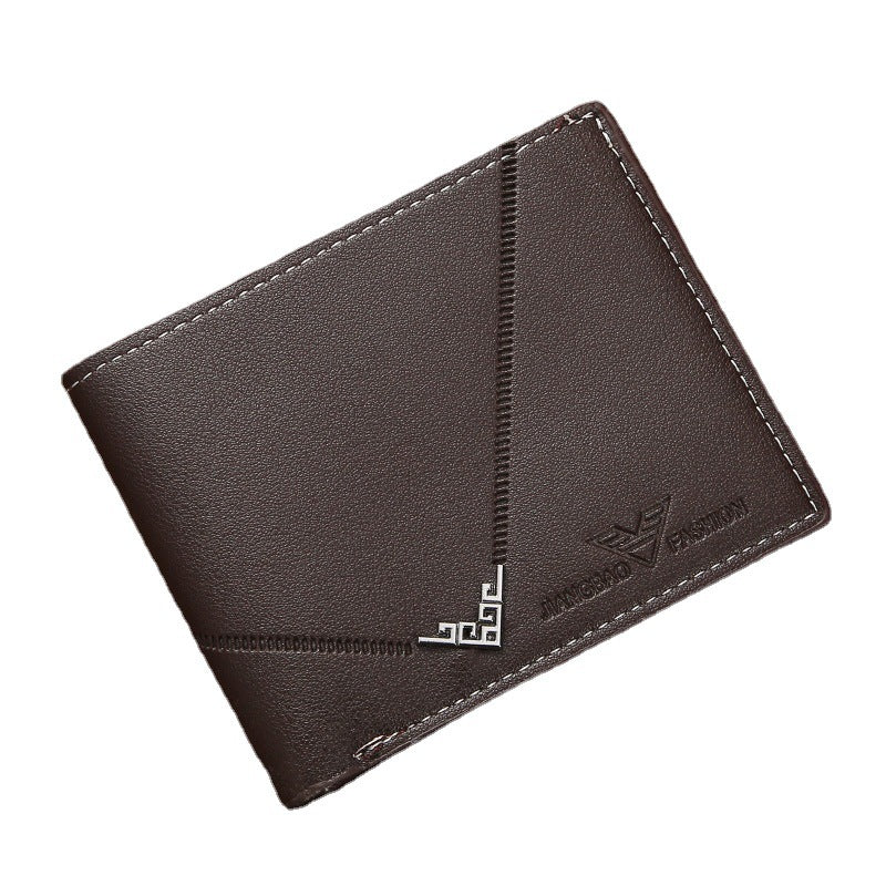 Men's Multi-card-slot Lychee Pattern Short Wallet