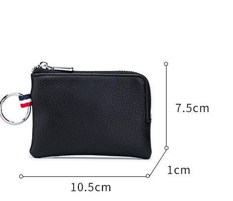Men's Coin Purse Leather Mini Zip, Driving License Key Case, Card Holder, Ultra-thin