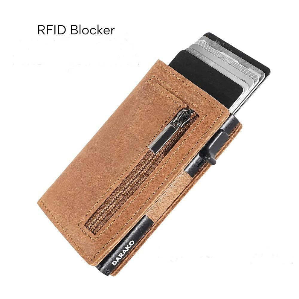 Men's Wallet Automatic Pop Card Aluminum Box RFID