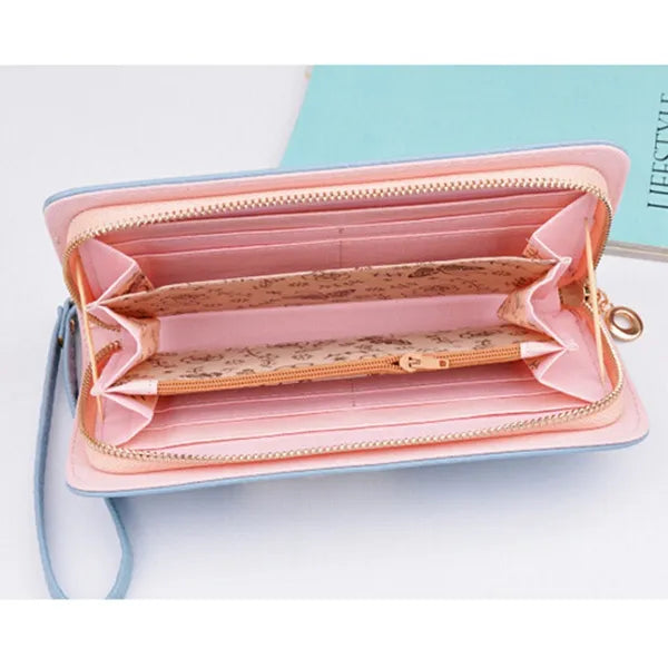Ladies Purses Female Leather Wallets Women Long Zipper Purse Wallet Sweet Dream