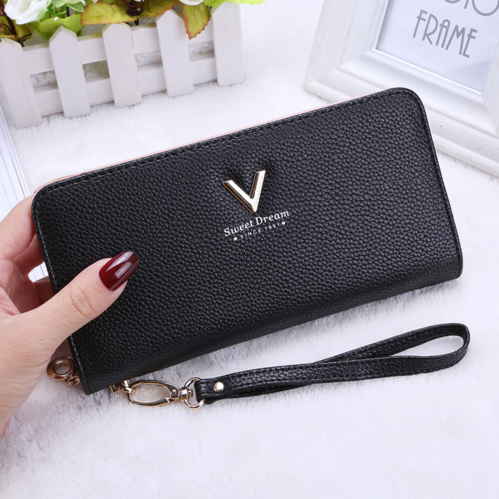 Ladies Purses Female Leather Wallets Women Long Zipper Purse Wallet Sweet Dream