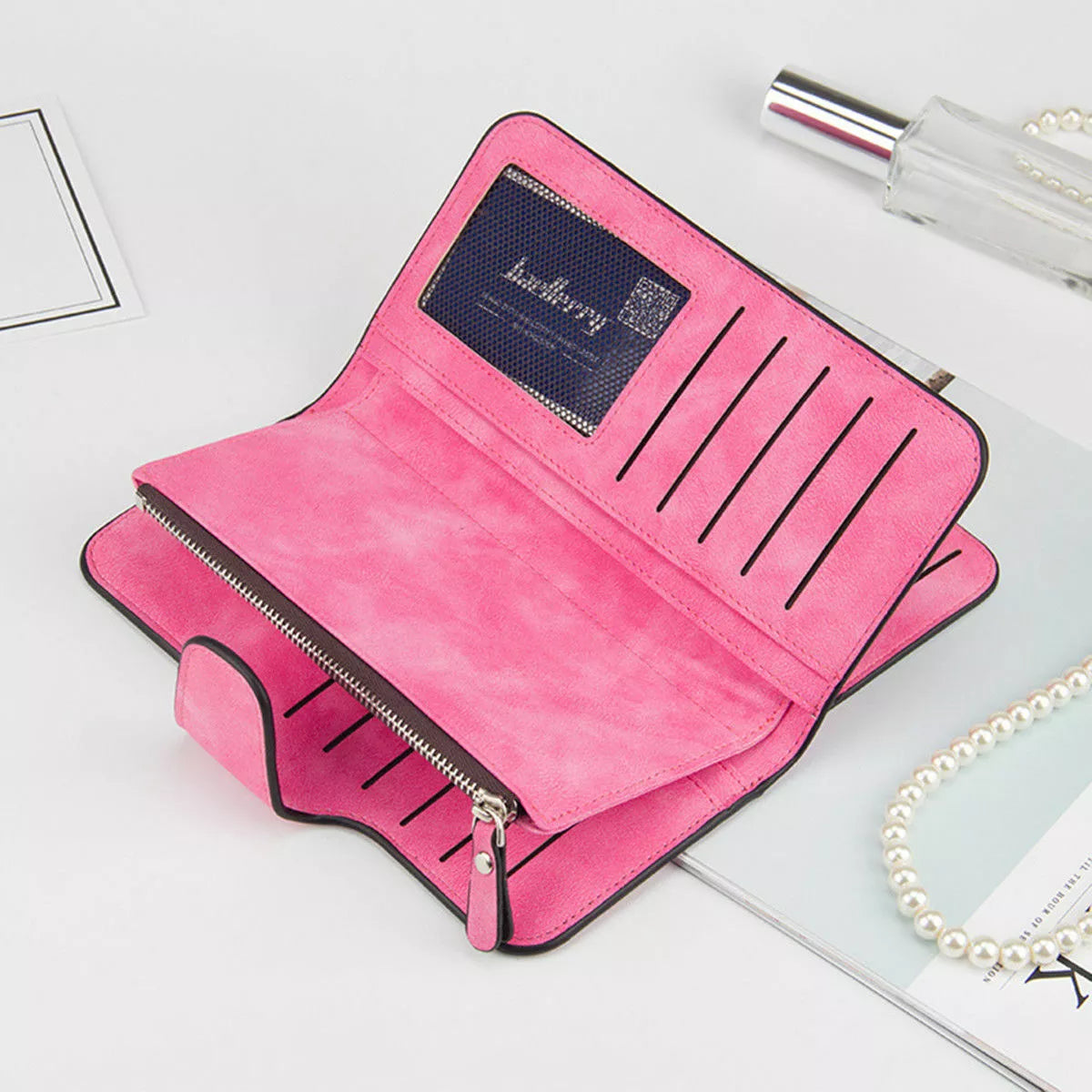 Wallet Ladies Long Checkbook Clutch Leather Bifold Purse Card Holder Gift